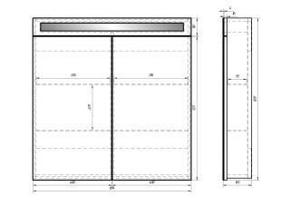 Dreja Шкаф зеркальный Uni 80